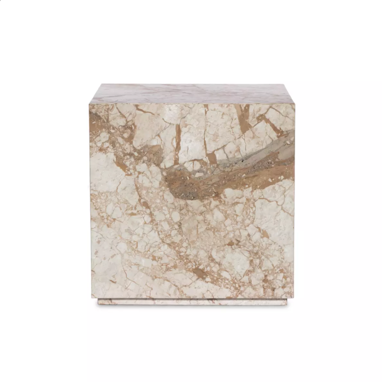 Desert Taupe Marble Plinth Table